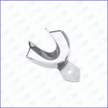 Stainless steel dental impression tray for accurate lower arch impressions