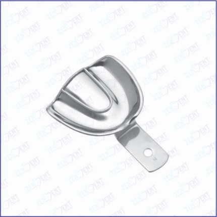 Stainless steel dental impression tray for accurate upper arch impressions