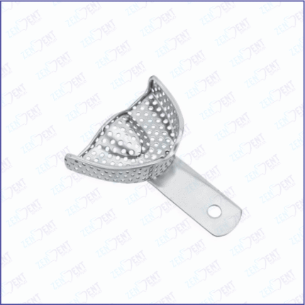 Upper perforated partial impression tray for accurate dental impressions