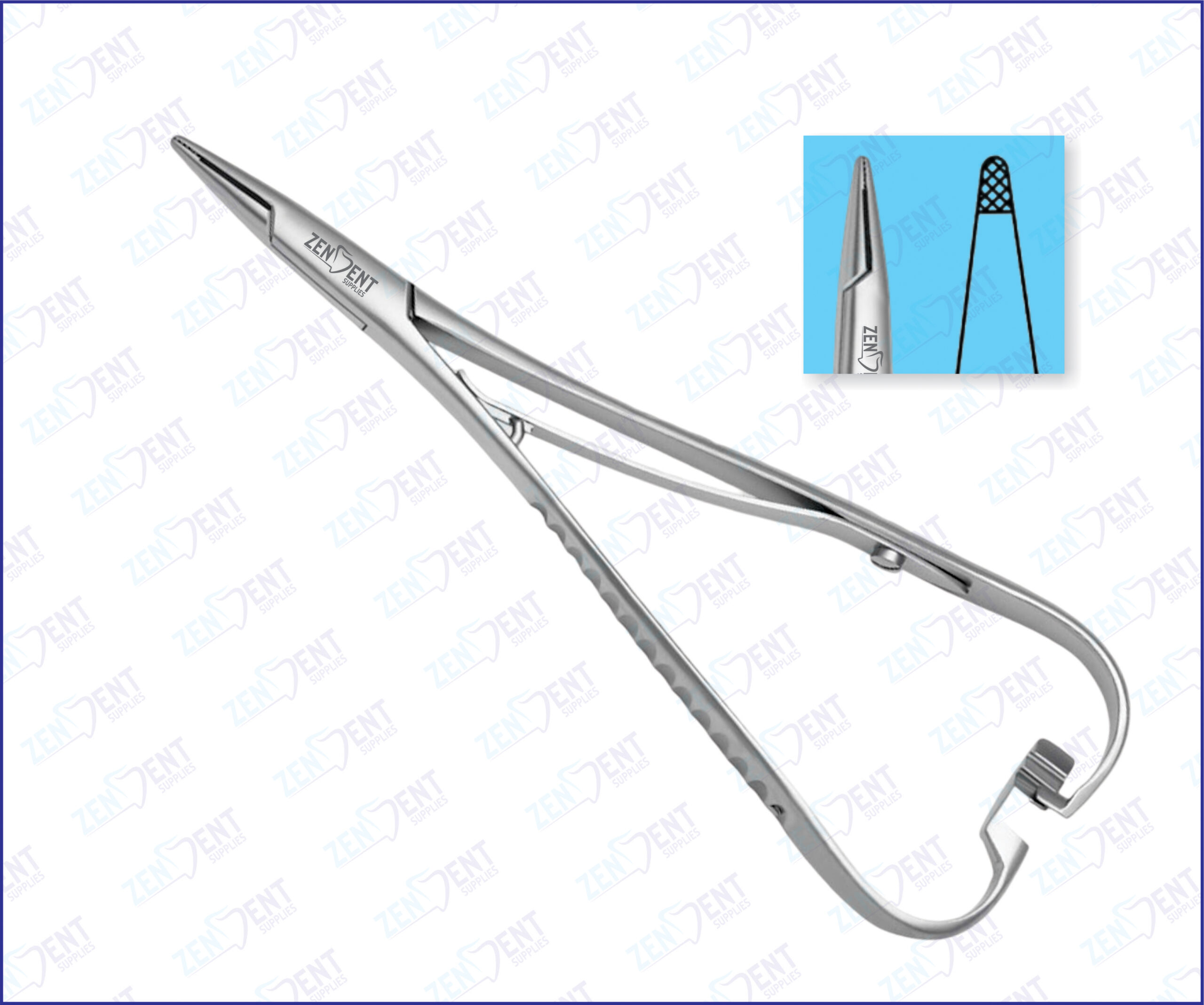 Mathieu Narrow Tip Half 1/2 Single Spring Mathieu needle holder with narrow tip half 1-2 and single spring stainless steel surgical instrument for precise suturing and secure needle grip