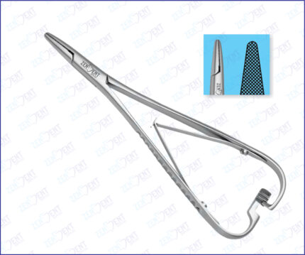 Mathieu needle holder with standard tip and double spring stainless steel surgical instrument for precise suturing and secure needle grip
