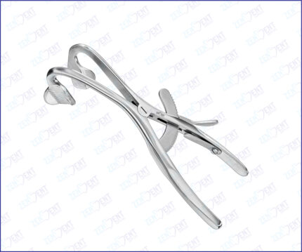 Stainless steel universal mouth gag retractor for safe jaw opening in dental surgeries